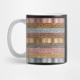 Glamorous Metallic Glitter Stripes Mug